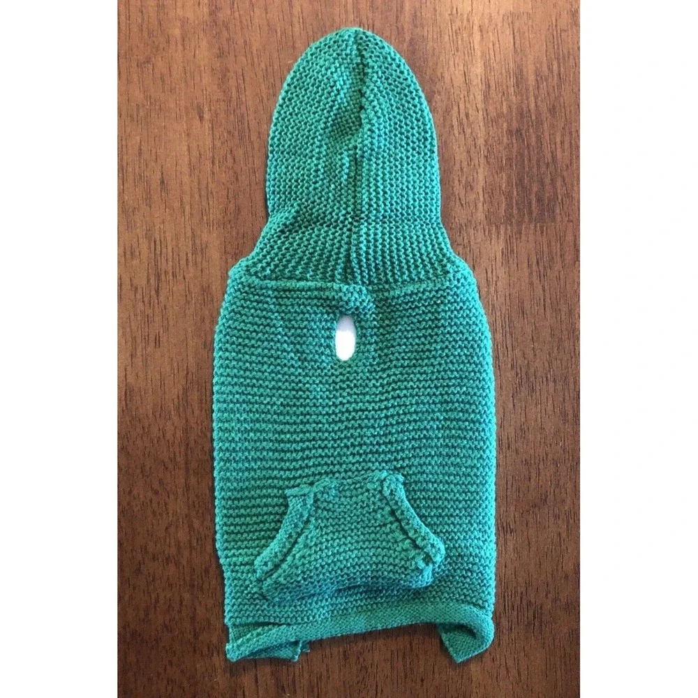 Vibrant Life Dog Cat Pet Holiday Green Hoodie Sweater XXSmall 3-7 LB NEW‎